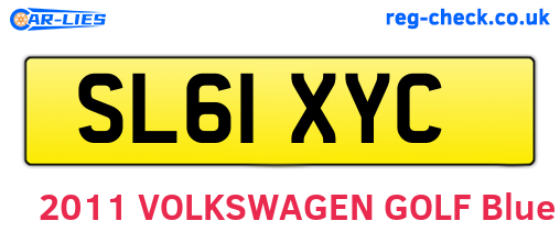 SL61XYC are the vehicle registration plates.