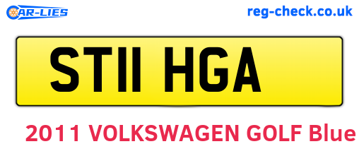 ST11HGA are the vehicle registration plates.