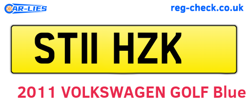 ST11HZK are the vehicle registration plates.