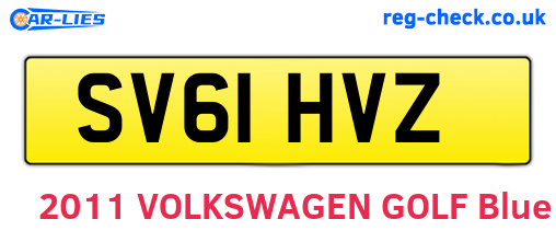 SV61HVZ are the vehicle registration plates.