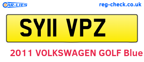 SY11VPZ are the vehicle registration plates.
