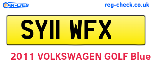 SY11WFX are the vehicle registration plates.