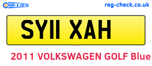 SY11XAH are the vehicle registration plates.