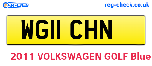WG11CHN are the vehicle registration plates.