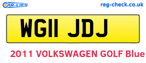 WG11JDJ are the vehicle registration plates.