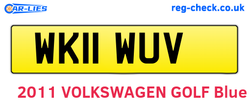 WK11WUV are the vehicle registration plates.