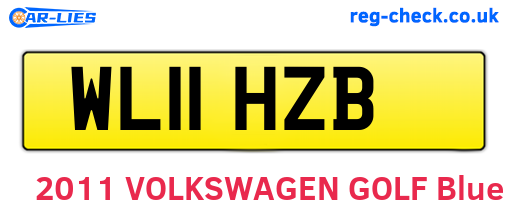 WL11HZB are the vehicle registration plates.