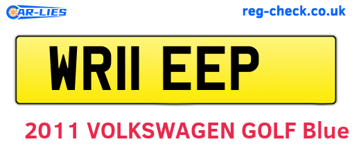 WR11EEP are the vehicle registration plates.