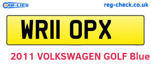 WR11OPX are the vehicle registration plates.