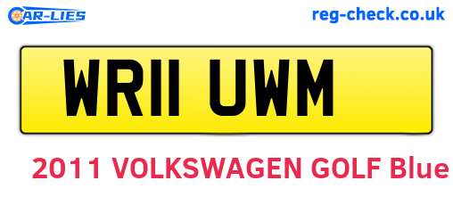 WR11UWM are the vehicle registration plates.