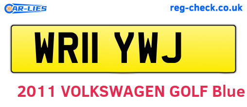 WR11YWJ are the vehicle registration plates.