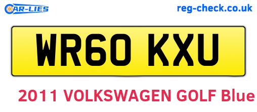 WR60KXU are the vehicle registration plates.