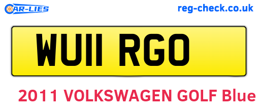 WU11RGO are the vehicle registration plates.