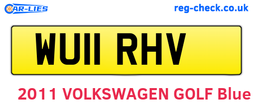 WU11RHV are the vehicle registration plates.