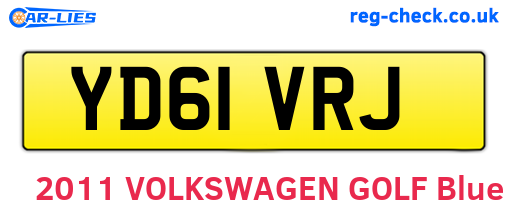 YD61VRJ are the vehicle registration plates.
