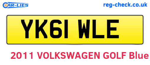 YK61WLE are the vehicle registration plates.