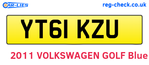 YT61KZU are the vehicle registration plates.