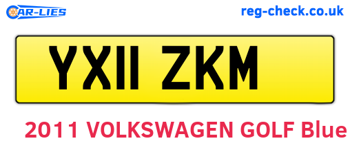 YX11ZKM are the vehicle registration plates.