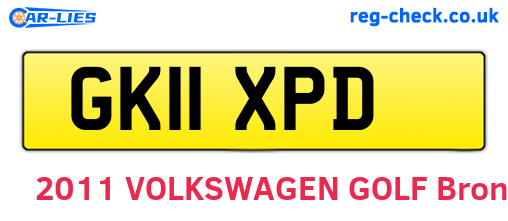 GK11XPD are the vehicle registration plates.