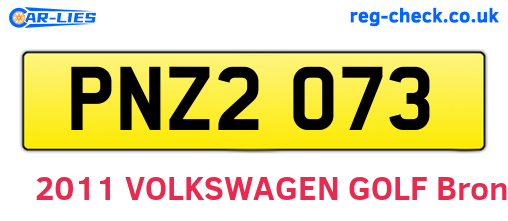 PNZ2073 are the vehicle registration plates.