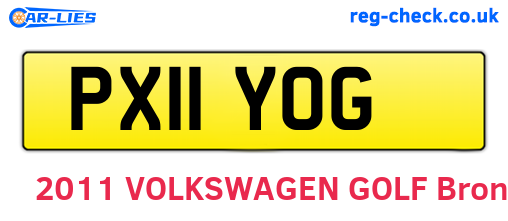 PX11YOG are the vehicle registration plates.