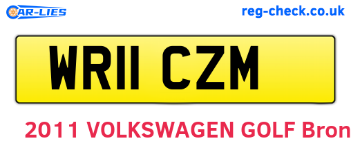 WR11CZM are the vehicle registration plates.