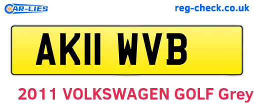 AK11WVB are the vehicle registration plates.