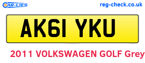 AK61YKU are the vehicle registration plates.