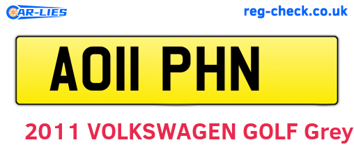 AO11PHN are the vehicle registration plates.