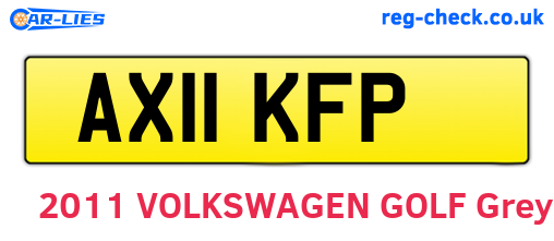 AX11KFP are the vehicle registration plates.