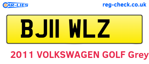 BJ11WLZ are the vehicle registration plates.