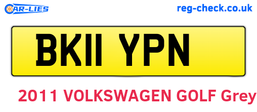 BK11YPN are the vehicle registration plates.