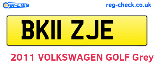 BK11ZJE are the vehicle registration plates.