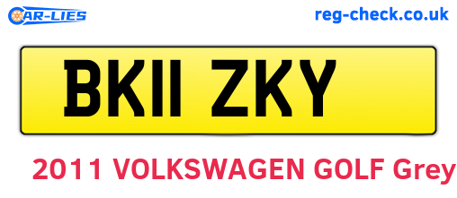 BK11ZKY are the vehicle registration plates.