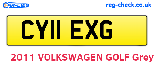 CY11EXG are the vehicle registration plates.