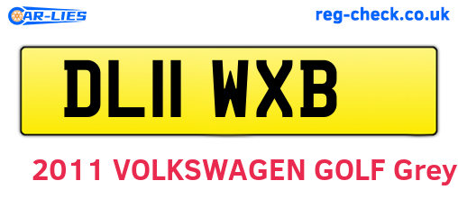 DL11WXB are the vehicle registration plates.
