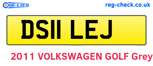 DS11LEJ are the vehicle registration plates.