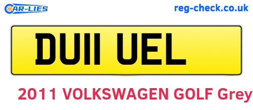 DU11UEL are the vehicle registration plates.