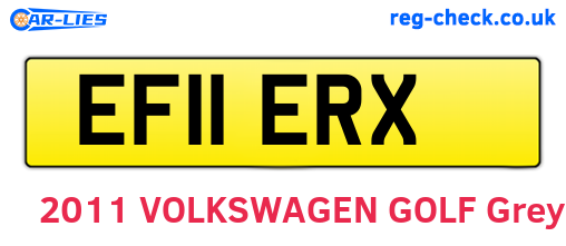 EF11ERX are the vehicle registration plates.