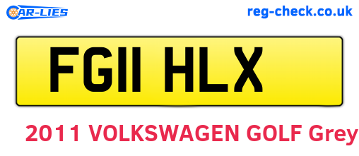 FG11HLX are the vehicle registration plates.
