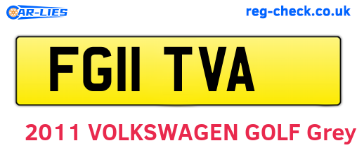 FG11TVA are the vehicle registration plates.