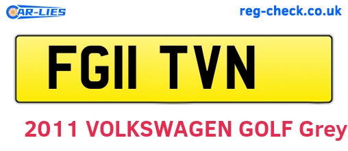 FG11TVN are the vehicle registration plates.