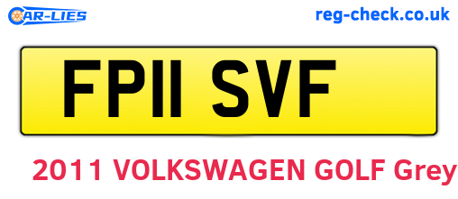 FP11SVF are the vehicle registration plates.