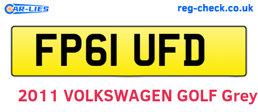 FP61UFD are the vehicle registration plates.