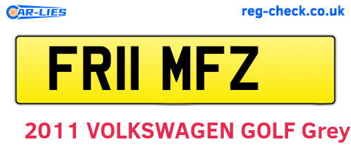 FR11MFZ are the vehicle registration plates.
