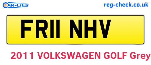 FR11NHV are the vehicle registration plates.