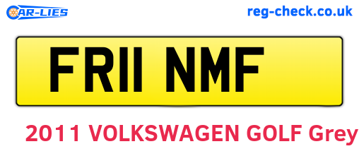 FR11NMF are the vehicle registration plates.