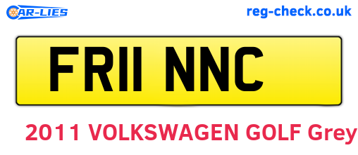FR11NNC are the vehicle registration plates.