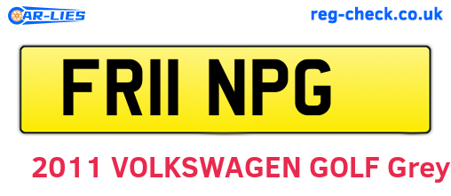 FR11NPG are the vehicle registration plates.