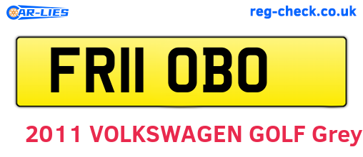 FR11OBO are the vehicle registration plates.